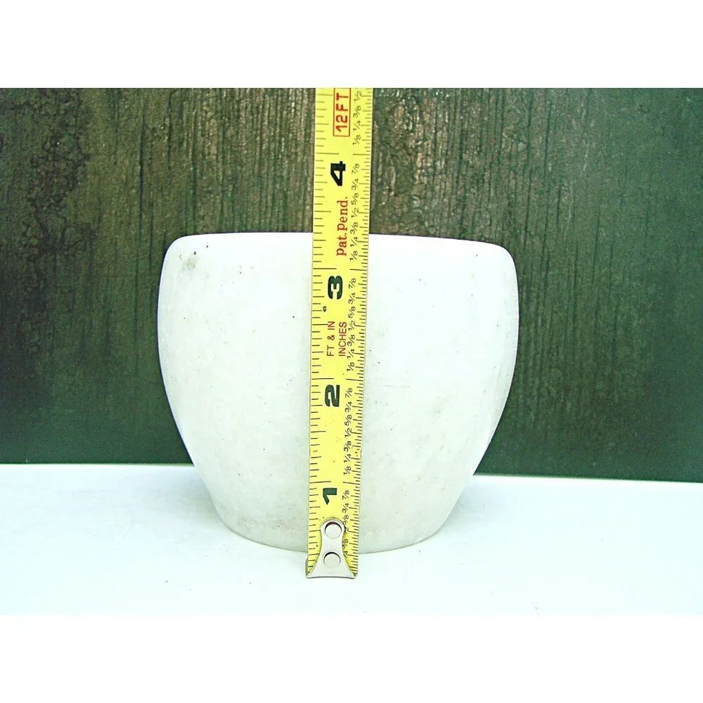 Small Mortar And Pestle Set Natural Stone Classic White Gray Marble 4x3